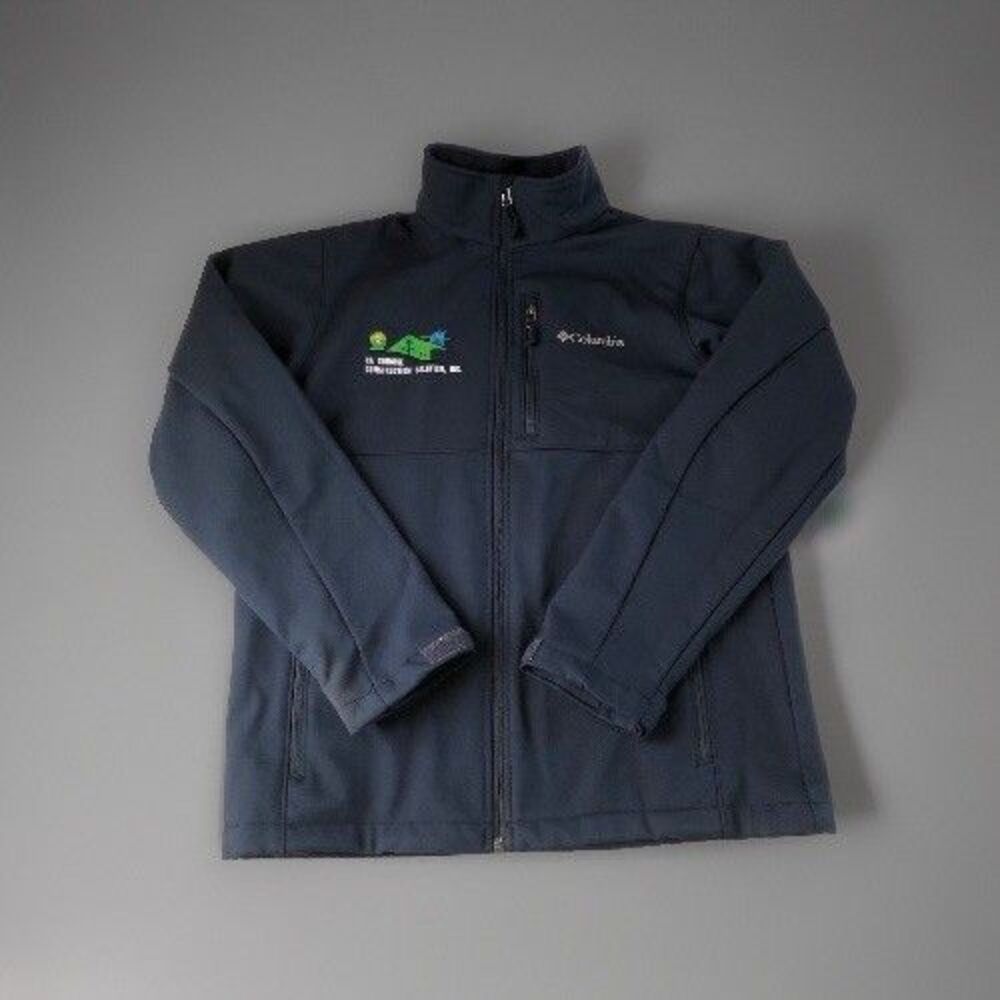Columbia XM6054 Ascender Softshell Jacket Mens Dark Navy Blue Full Zip Medium